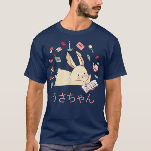 Camiseta Conejo de lectura Kawaii Cottagecore Style 