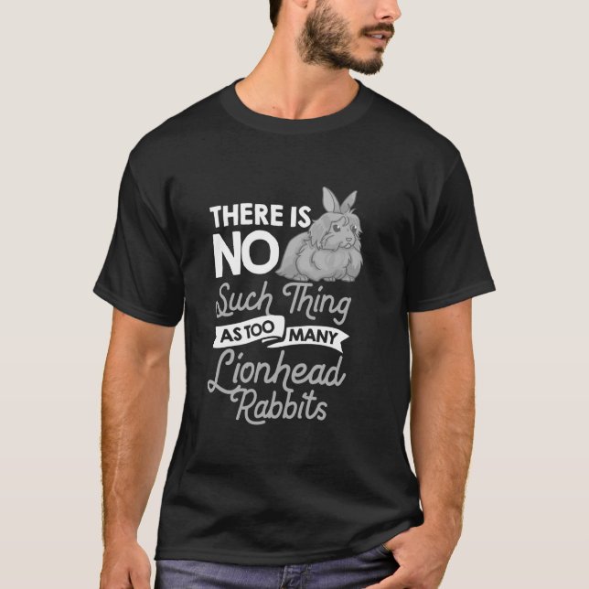 Camiseta Conejo de Lionhead: Animales divertidos, conejito  (Anverso)