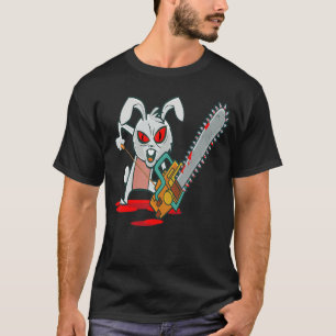 Camiseta Conejo de motosierra espeluznante Goth gótico Hall