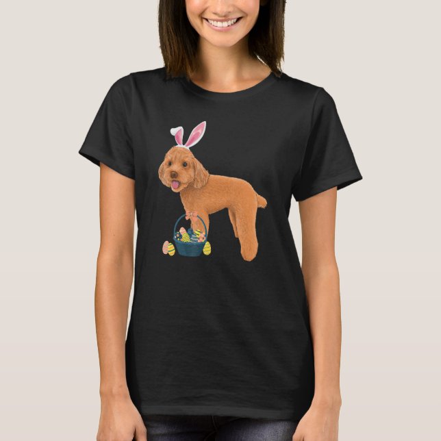 Camiseta Conejo de Orejas Poodle Perro Cute Conejo de Perro (Anverso)