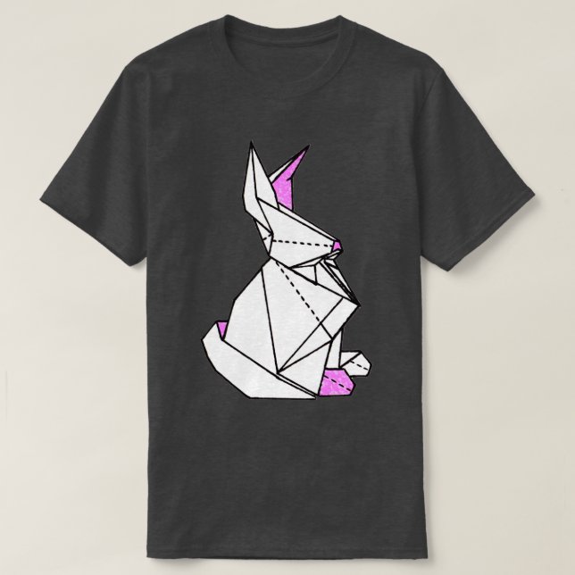 Camiseta Conejo de origami (Diseño del anverso)
