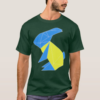 Camiseta Conejo De Origami Al Pegatina De La Luna