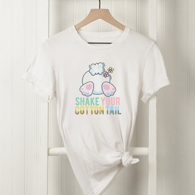 Camiseta Conejo de Pascua Agita Tu cola de algodón (Subido por el creador)