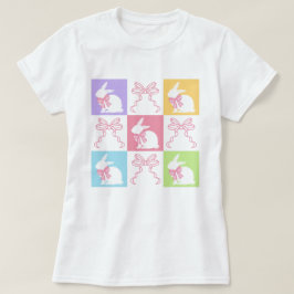 Camiseta Conejo de Pascua al aire libre con arcos rosados