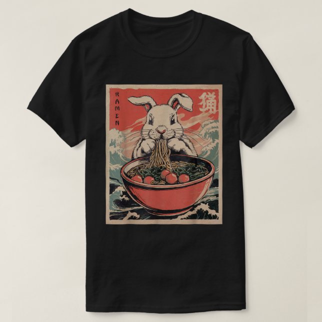 Camiseta Conejo de Pascua Anime Ra Conejo Kawaii Japonés (Diseño del anverso)