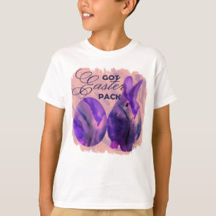 Camiseta Conejo De Pascua Azul Y Huevo Pintado