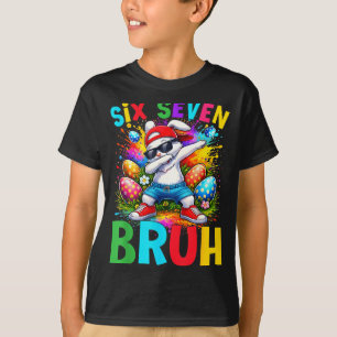 Camiseta Conejo de Pascua Bailando Bunny Six Seven Bruh Mem