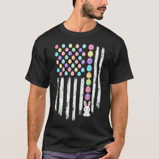 Camiseta Conejo de Pascua Bandera Americana Patriótica