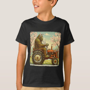 Camiseta Conejo de Pascua bigfoot tractor divertido primave