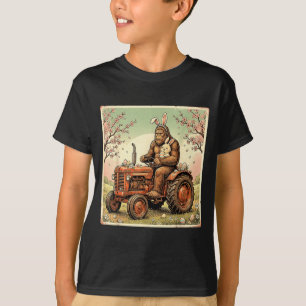 Camiseta Conejo de Pascua bigfoot tractor divertido primave