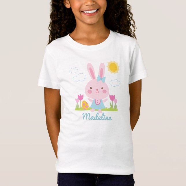 Camiseta Conejo de Pascua Chica Cute (Anverso)