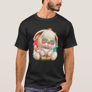 Camiseta Conejo de Pascua con conejitos de gafas Externas