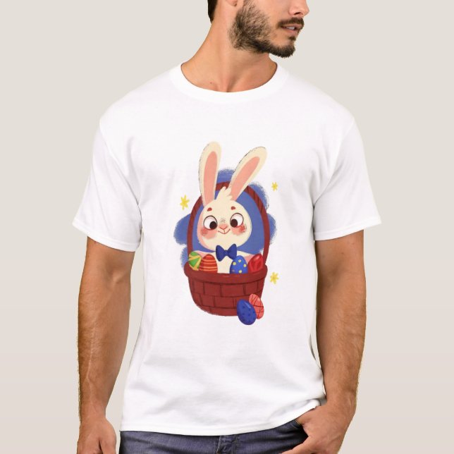 Camiseta Conejo de Pascua con huevos (Anverso)