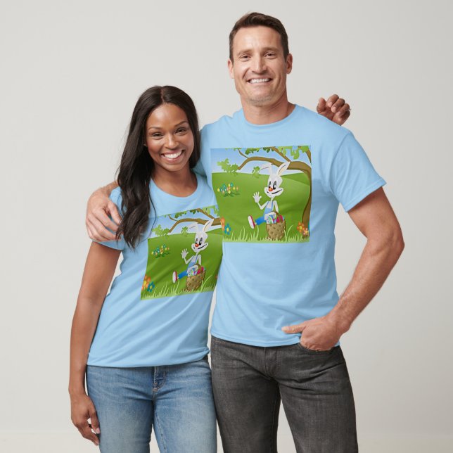 Camiseta Conejo de Pascua con Huevos Unisex (Unisexo)