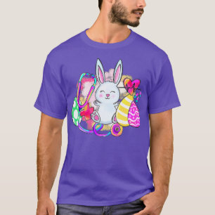 Camiseta Conejo De Pascua Con Stethoscope Y Nurs De Huevos 