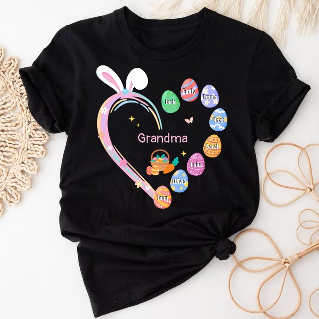 Camiseta Conejo de Pascua Corazón Huevo Huevo de Pascua Nom (Subido por el creador)