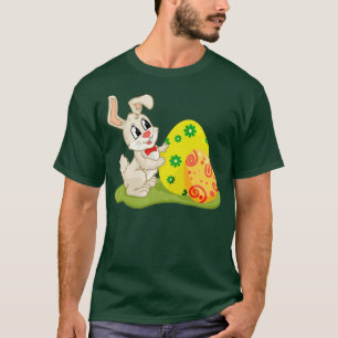 Camiseta Conejo de Pascua Cute Esconde Huevos Coloridos