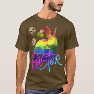 Camiseta Conejo de Pascua de Chocolate Anime Kawaii Huevo d