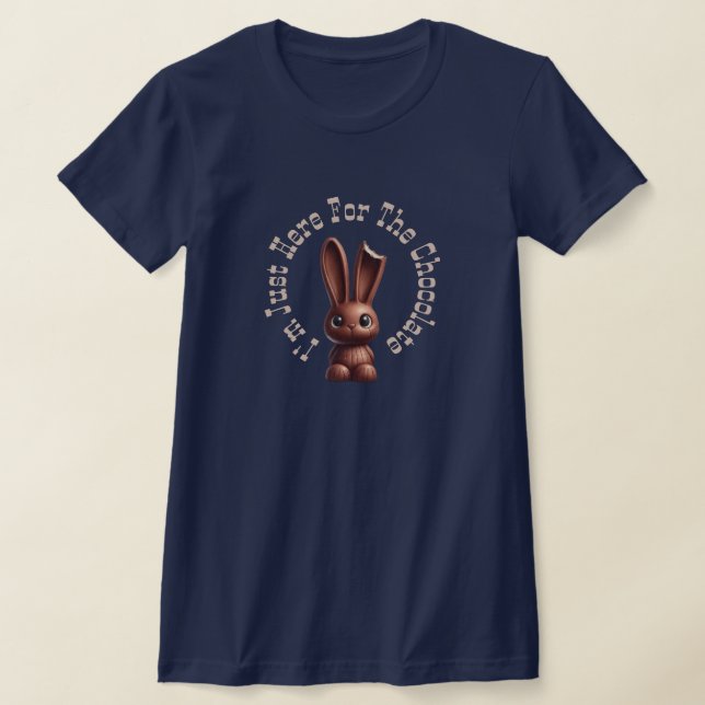 Camiseta Conejo de Pascua de Chocolate - Estoy Acá Por El.. (Distribución)