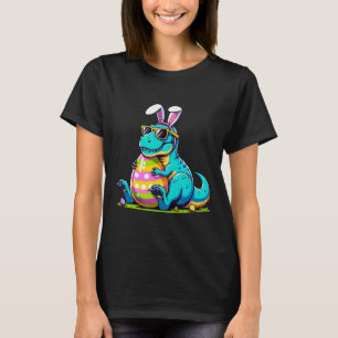 Camiseta Conejo de Pascua de dinosaurio huevo feliz Eastraw