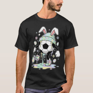 Camiseta Conejo de Pascua de fútbol huevo goteo helado niño