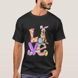 Camiseta Conejo de Pascua de Golden Retriever Huevos de Pas
