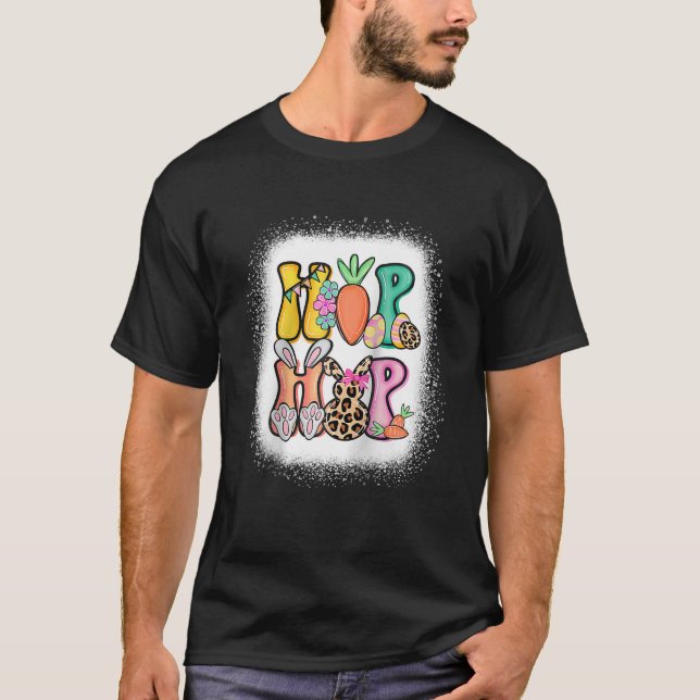 Camiseta Conejo de Pascua de Hip Hop de Leopard con Bleache (Anverso)