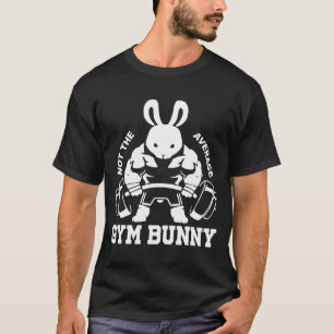 Camiseta Conejo de Pascua de hombre levantando pesas en el