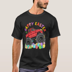 Camiseta Conejo de Pascua de niños montando un camión monst