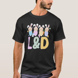 Camiseta Conejo de Pascua de P y P Enfermera de P y P Día d