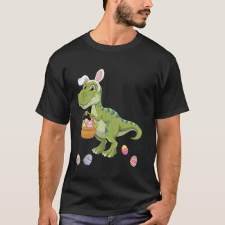 Camiseta Conejo de Pascua Dinosaurio TRex Niños Niños Peque