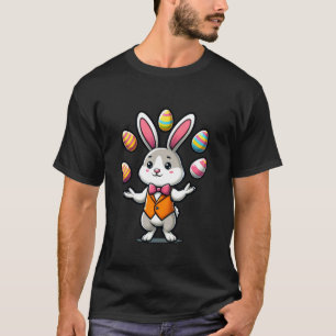Camiseta Conejo de Pascua divertido y lindo haciendo malaba