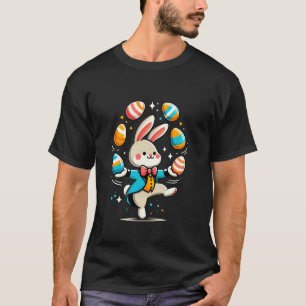 Camiseta Conejo de Pascua divertido y lindo haciendo malaba