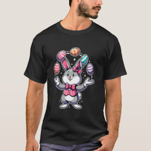 Camiseta Conejo de Pascua divertido y lindo haciendo malaba