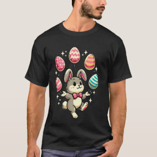 Camiseta Conejo de Pascua divertido y lindo haciendo malaba