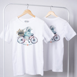 Camiseta Conejo de Pascua en bicicleta