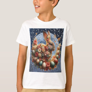 Camiseta Conejo de Pascua en flor 