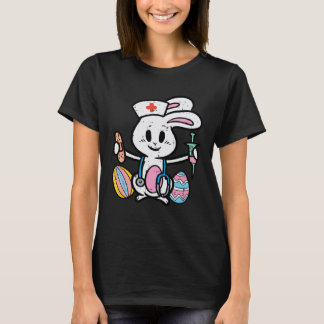 Camiseta Conejo de Pascua Enfermera Estetoscopio Conejito L