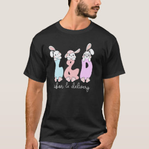 Camiseta Conejo de Pascua Enfermera L&D Día de Pascua Traba