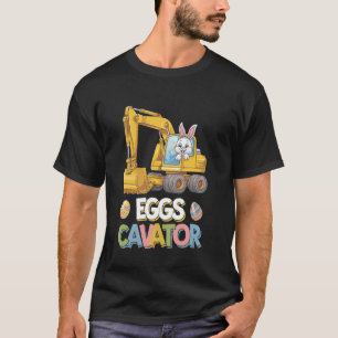 Camiseta Conejo de Pascua Excavadora Niño Excavador de Huev