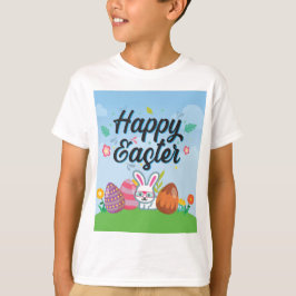 Camiseta Conejo de Pascua Feliz Con Gafas