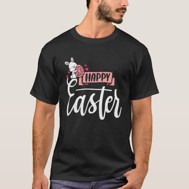 Camiseta Conejo de Pascua Feliz Gato (Anverso)