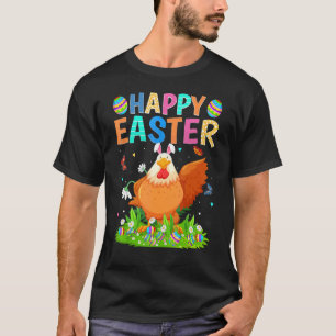 Camiseta Conejo de Pascua Feliz Huevo Gallina Pájaro Doming