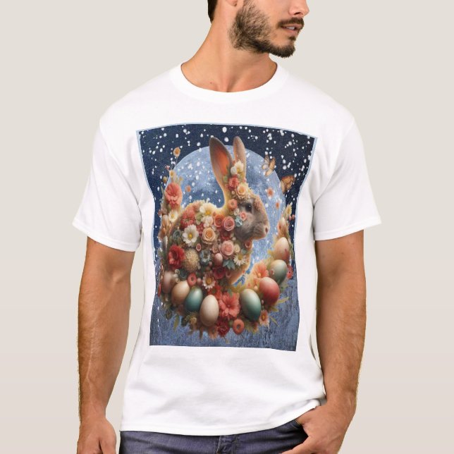 Camiseta Conejo de Pascua florece  (Anverso)