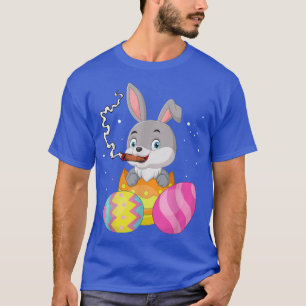 Camiseta Conejo de Pascua fumando un hueco de huevo de pasc