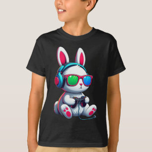 Camiseta Conejo de Pascua Gamer Video Juegos Chicos Hombres