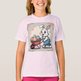 Camiseta Conejo de Pascua Huevos Carretilla & Flores
