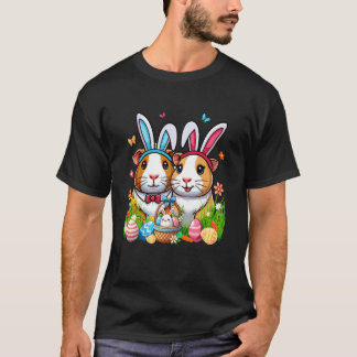 Camiseta Conejo de Pascua Huevos de Chocolate Cuyes Par