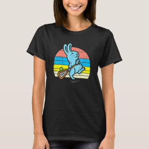 Camiseta Conejo de Pascua Jugando Lacrosse Retro Lax Hombre