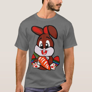 Camiseta Conejo de Pascua Marrón